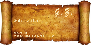 Gehl Zita névjegykártya